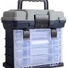 KINJOEK Fishing Tackle Box Kit, Portable 4 Layers Fishing Accessory Box Case, Fishing Tackle Storage for Fresh Water and Salt Water - Image 2