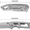 GGODOR Portable Pocket Knife Stainless Steel Folding Knife Drop Point Blade & Frame Lock Handle Tactical Survival Outdoor Camping Hunting Fishing and Hiking Small Knife Gifts for Men 1pcs (Sand Blast) - Image 5