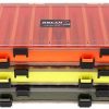 OriGlam Double Sided 14 Compartments Fishing Tackle Boxes Fishing Lure Box Organizer, Fishing Bait Tackle Storage Case, Container Box for Jewelry Beads Earring Hook