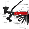 Multitool Camping Accessories 15 in 1 Survival Gear Tools Gifts for Men Women, Hammer Multifunction Tool for Outdoor Hunting Hiking, Car Emergency Escape Tool with Knife,Axe,Plier,Bottle Opener etc. - Image 2