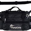 TrophyCatch Fishing Tackle Bag with Trays Storage | Water Resistant Fishing Tackle Box Bag ● Large Premium Design with Rustproof Zippers, Mesh Sack, Rod Holder, Detachable Shoulder Straps - Image 2