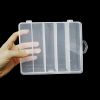 Honbay Clear Visible Plastic Fishing Tackle Accessory Box Fishing Lure Bait Hooks Storage Box Case Container Jewelry Making Findings Organizer Box Storage Container Case (L:6.9x6.1x1.3inch) - Image 3