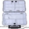 LESOVI Tackle Box, 20 Compartment Waterproof Portable Tackle Box Organizer with Storing Tackle Set Plastic Storage - Mini Utility Lures Fishing Box, Small Organizer Box Containers for Trout - Image 5