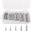 Amarine Made 28pcs Pencil Fishing Weights Sinkers Drop Shot Weights Fishing Drop Shot Weights Rig Kit Slender Shape Weights for Bass Fshing with Tackle Box 1/2 oz 1/8oz 1/5oz 1/4oz 3/8oz