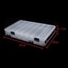 12/16 Compartments Double Sided Fishing Tackle Box Visible Hard Plastic Clear Fishing Lure Bait Squid Jig Minnows Hooks Accessory Storage Case Container (16-Compartment Double-sided) - Image 2