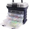 Croch Fishing Tackle Box with Portable 4 Layers Box，Bulk Storage under Lid Giving Room to Carry all kinds of Fishing Accessories, Including Fishing Lures, Sinkers, Floats, Line, etc.（Without Fishing Accessories） - Image 7