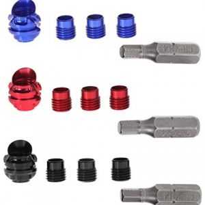 IronBuddy Compound Bow Peep Sights Aluminum Archery 37 Degree Peep Sight Aperture Kit for Shooting Hunting, 1/16", 3/32", 1/8" (Red)
