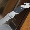 Smith & Wesson SWFRS 8in High Carbon S.S. Folding Knife with 3.3in Drop Point Serrated Blade and S.S. with G-10 Inlay Handle for Outdoor, Tactical, Survival and EDC - Image 2