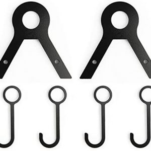 HANDYGO Target Stand Kit - Shooting Target Stand Hanging Hook, High Strength Wear Resistant Steel DIY Target Holders Assembly Stands, for 1 Inch Outer Diameter Pipe, Black