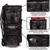 DAWN UPON Extra Large Rolling Fishing Backpack - Cooler Compartment - Fishing Rod Holder Customizable Tackle Box - Waterproof, Durable, Spacious - Camo Colors! - Image 3