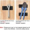 Liftsun Gun Magnet, Magnetic Gun Mount with HQ Rubber Coated 43LBS Rated Gun Car Magnet Hidden Holder for Handgun on Trucks Home - Image 6