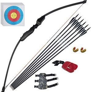 D&Q Archery Takedown Recurve Bow and Arrow Set 35 lbs Right Hand Longbow Kit for Adult Beginner Outdoor Hunting Shooting Training