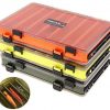 OriGlam Double Sided 14 Compartments Fishing Tackle Boxes Fishing Lure Box Organizer, Fishing Bait Tackle Storage Case, Container Box for Jewelry Beads Earring Hook - Image 4