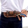 Ottoza Handmade Damascus Tracker Knife with Blue Bone Handle - Survival Knife - Camping Knife - Damascus Steel Knife - Damascus Hunting Knife with Sheath Horizontal Carry Fixed Blade Knife No:251 - Image 3