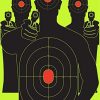 Splatterburst Targets - 18 x 24 inch - Triple Silhouette Shooting Target - Shots Burst Bright Fluorescent Yellow Upon Impact - Gun - Rifle - Pistol - Airsoft - BB Gun - Air Rifle - Made in USA - Image 2