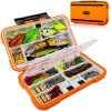 CatchMeister Fishing Tackle Box and Lure Kit Double Layer Hard Plastic 117 Piece Saltwater & Freshwater Fishing Rig