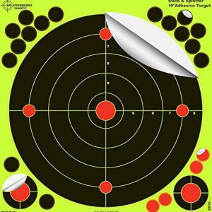 Splatterburst Targets - 10 inch Stick & Splatter Self Adhesive Shooting Targets - Gun - Rifle - Pistol - Airsoft - BB Gun - Pellet Gun - Air Rifle - Made in USA