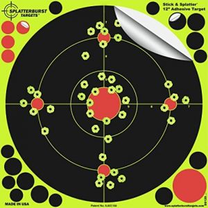 Splatterburst Targets -12 inch Stick & Splatter Self Adhesive Shooting Targets - Gun - Rifle - Pistol - Airsoft - BB Gun - Pellet Gun - Air Rifle - Made in USA