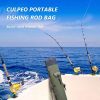 Mogena Durable Canvas Fishing Bag, Fishing Rod Bag and Reel Storage Bag Travel Portable Fishing Bag -Holds 5 Poles & Tackle - Image 7