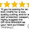 OFF-GRID KNIVES - Rapid Fire Ranger - Camping & Hunting Knife, Cryo D2 Blade Steel with Olive Drab G10 Scales & Super Deep Clip, Left or Right Carry, Survival, Hiking, Fishing, Boating, Prepper, Bushcraft - Image 5