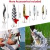 GOANDO Fishing Lures Kit for Freshwater Bait Tackle Kit for Bass Trout Salmon Fishing Accessories Tackle Box Including Spoon Lures Soft Plastic Worms Crankbait Jigs Fishing Hooks - Image 5
