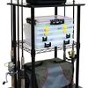 Rush Creek Creations 12 Fishing Rod Storage Tackle Cart - Fishing Pole and Equipment Holder - Easily Assembled Rod Rack and Rolling Cart