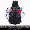 iLure Fishing Tackle Box Storage Sling Bag Outdoor Shoulder Backpack and Cross Body Sling Gear for Pond Hopper Hiking Hunting Camping - Image 5