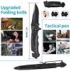 JINAGER Survival kit, Professional Emergency Survival gear 15 in 1, Upgraded Tactical Defense Tool for Hiking Camping Climbing Adventures, Emergency Tool Gift for Men Boy Car - Image 2