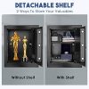 Safe Box with Digital Keypad for Home Office, Dual-Security Steel Safe with Fireproof and Waterproof Material for Money Gun Jewelry Document (1.0 Cubic) - Image 6
