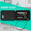 RPNB Gun Safe, Portable Metal Handgun Safe & Case with 3 Digits Combination Lock, Measures 10” x 7” x 2” Black, 2 Pack - Image 4