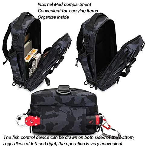 iLure Fishing Tackle Box Storage Sling Bag Outdoor Shoulder Backpack and Cross Body Sling Gear for Pond Hopper Hiking Hunting Camping - Image 4