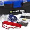 Fishing Single Tray Tackle Box- 55 Piece Tackle Gear Kit Includes Sinkers, Hooks Lures Bobbers Swivels and Fishing Line By Wakeman Outdoors Blue - Image 4