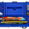 Fishing Single Tray Tackle Box- 55 Piece Tackle Gear Kit Includes Sinkers, Hooks Lures Bobbers Swivels and Fishing Line By Wakeman Outdoors Blue - Image 3