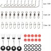 RUNCL Fishing Terminal Tackle, 148/170pcs Fishing Tackle Box - Fishing Hooks, Weights, Jig Heads, O-Rings, Barrel Swivels, Fastlock Snaps, Fishing Beads, Space Beans - Freshwater & Saltwater Fishing - Image 8