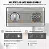 Fireproof and Waterproof Safe Cabinet Security Box, Digital Combination Lock Safe with Keypad LED Indicator, for Cash Money Jewelry Guns Cabinet (Black) (0.8cub) - Image 5