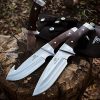 Mossy Oak Fixed Blade Hunting Knife Set - 3 Piece, Full Tang Wood Handle Straight Edge and Gut Hook Blades Game Processing Knife Set, Sheath Included - Image 7
