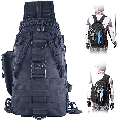 BLISSWILL Fishing Backpack Storage Bag Outdoor Tackle Bag Large Fishing Tackle Bag Water-Resistant Outdoor Shoulder Backpack Fishing Gear Bag(Upgraded Version)