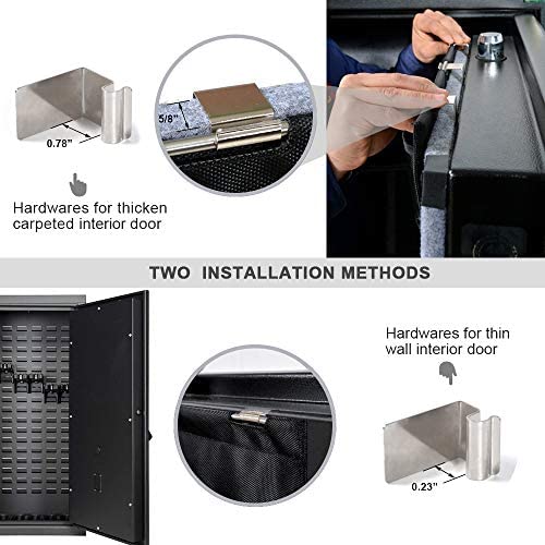 RAYMACE Gun Safe Door Panel Organizer 10W46H inch,Adjustable Width to 15.5 Inch, Pistols and Documents Storage Solution - Image 5
