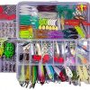 240pcs Fishing Lures, Fishing Bait Set for Bass Trout Salmon with Tackle Box, Fishing Accessories Set Including Tackle Box Fishing Pliers,Crankbait,Spoon Lures,Spinnerbaits,Jigs,Topwater Frog Lures