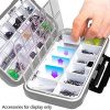 LESOVI Tackle Box, 20 Compartment Waterproof Portable Tackle Box Organizer with Storing Tackle Set Plastic Storage - Mini Utility Lures Fishing Box, Small Organizer Box Containers for Trout - Image 3