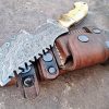 Ottoza Handmade Damascus Tracker Knife with Bone Handle - Survival Knife - Camping Knife - Damascus Steel Knife - Damascus Hunting Knife with Sheath Horizontal Carry Fixed Blade Knife No:115 - Image 4
