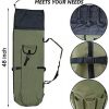 Mogena Durable Canvas Fishing Bag, Fishing Rod Bag and Reel Storage Bag Travel Portable Fishing Bag -Holds 5 Poles & Tackle - Image 6