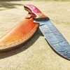 Custom Handmade Damascus Blade Hunting knife wh-5002RD - Image 3