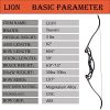 SinoArt Lion 62" Takedown Hunting Recurve Bow Metal Riser 30 35 40 45 50 55 60 65 70 Lbs Right Handed - Image 2