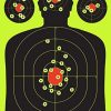 Splatterburst Targets - 18 x 24 inch - Silhouette Shooting Target - Shots Burst Bright Fluorescent Yellow Upon Impact - Gun - Rifle - Pistol - Airsoft - BB Gun - Air Rifle - Made in USA