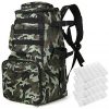 Lixada Fishing Tackle Backpack Multifunctional Fishing Tackle Utility Bag Large Waterproof Tackle Bag Storage with 4 Trays Tackle Box