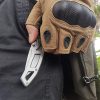 GGODOR Portable Pocket Knife Stainless Steel Folding Knife Drop Point Blade & Frame Lock Handle Tactical Survival Outdoor Camping Hunting Fishing and Hiking Small Knife Gifts for Men 1pcs (Sand Blast) - Image 7