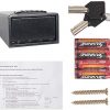 Electronic Gun Safe with Four-keypad&2 Emergency Keys&Rechargeable Battery Smart Quick Access Pistol Safe Storage Security Cabinet Q235 Carbon Steel Handgun Lock Security Box w/Pop-Open Door - Image 7