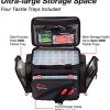 Piscifun Travel Pro Fishing Tackle Bag with 4 Trays Large Water-Resistant Fishing Tray Bags Outdoor Fishing Tackle Storage Bag with 3600 or 3700 Tackle Boxes - Image 3