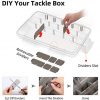 RUNCL Fishing Tackle Box, Waterproof Storage Box, Fishing Tackle Storage Trays - Solid Structure, Waterproof Seal, One-Handed Operation, Removable Dividers, Sun Protection - Storage Organizer Box - Image 5